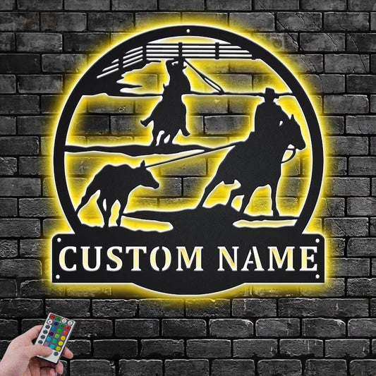 Horse LED Metal Sign