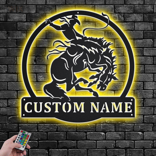 Horse LED Metal Sign