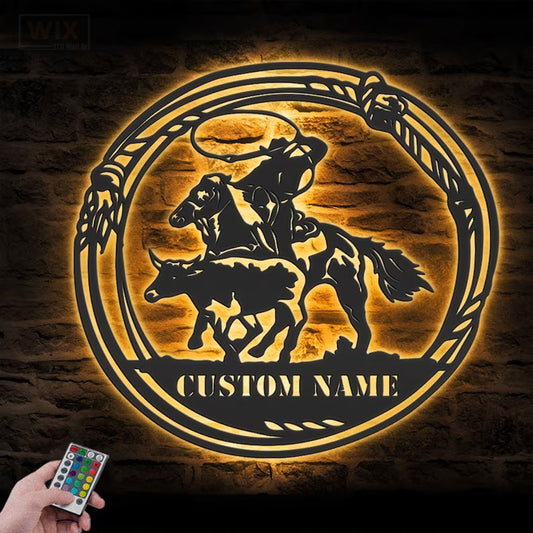 Horse LED Metal Sign