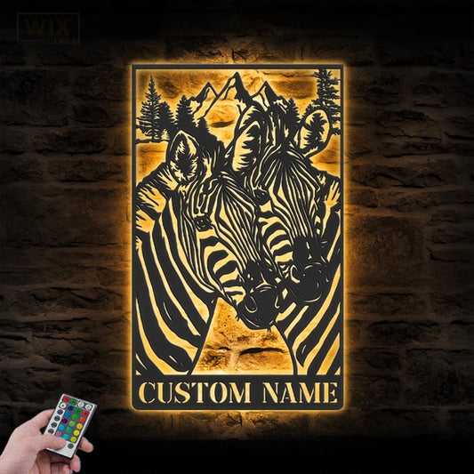 Horse LED Metal Sign