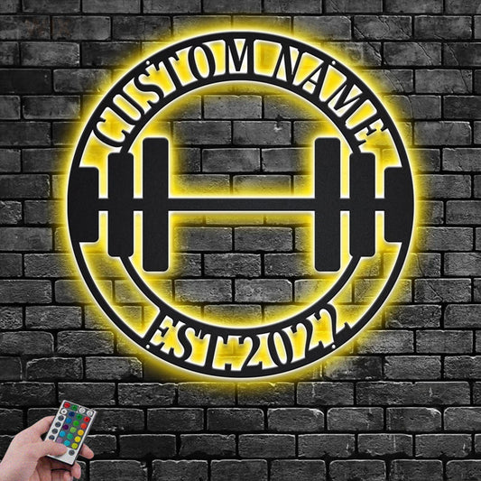 Gym LED Metal Sign