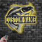 Fishing LED Metal Sign 
