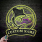 Fishing LED Metal Sign 