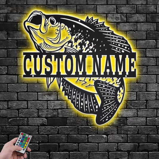 Fishing LED Metal Sign - Wix Decor