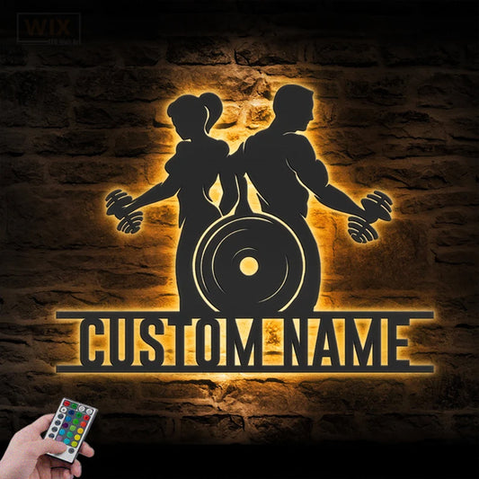 Gym LED Metal Sign - Wix Decor