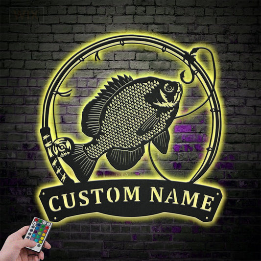 Fishing LED Metal Sign - Wix Decor