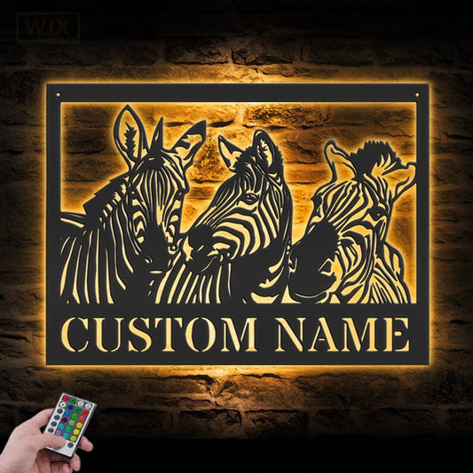 Horse LED Metal Sign