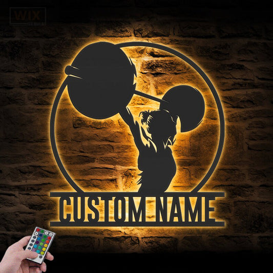 Gym LED Metal Sign - Wix Decor