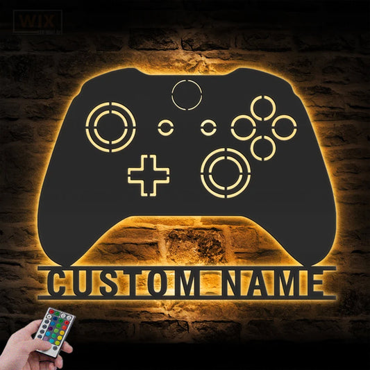 Gamer Zone LED Metal Sign - Wix Decor