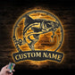 Fishing LED Metal Sign 
