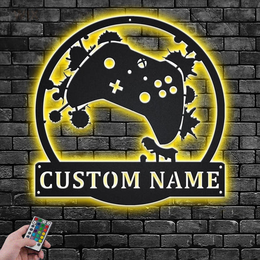 Gamer Zone LED Metal Sign