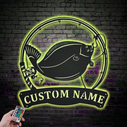 Fishing LED Metal Sign - Wix Decor