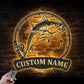 Fishing LED Metal Sign 