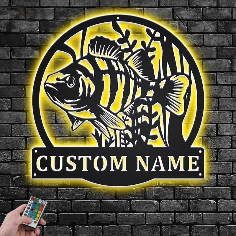 Fishing LED Metal Sign - Wix Decor