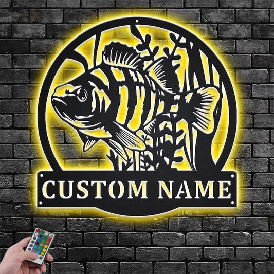 Fishing LED Metal Sign - Wix Decor