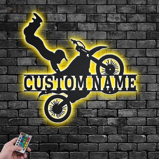 Mountain Bike LED Metal Sign - Wix Decor