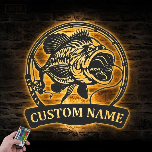 Fishing LED Metal Sign - Wix Decor