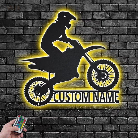 Mountain Bike LED Metal Sign - Wix Decor