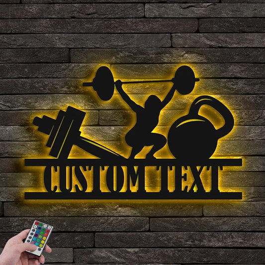 Gym LED Metal Sign 
