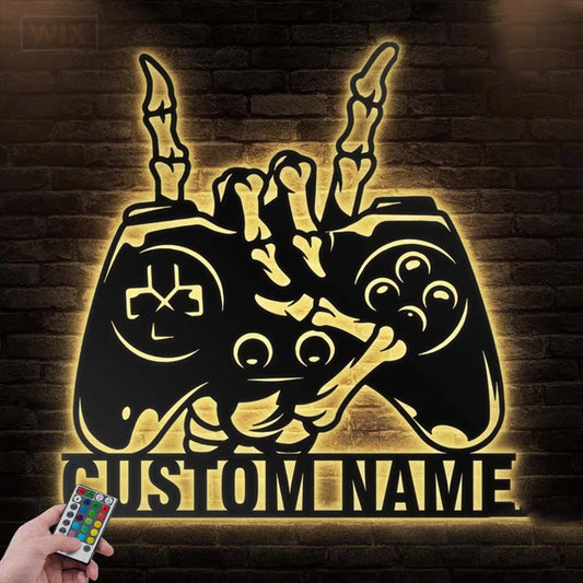 Gamer Zone LED Metal Sign