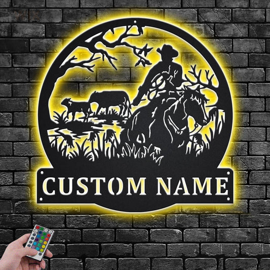 Horse LED Metal Sign - Wix Decor