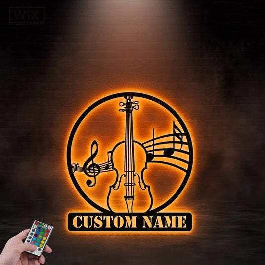 Guitar LED Metal Sign - Wix Decor