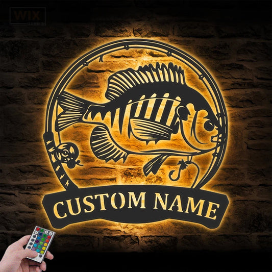 Fishing LED Metal Sign - Wix Decor