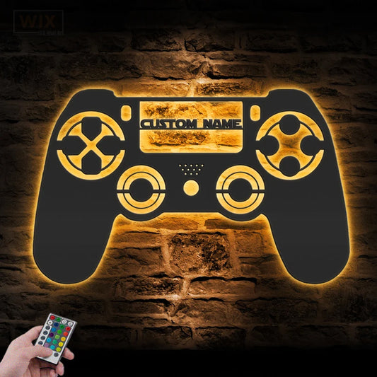 Gamer Zone LED Metal Sign - Wix Decor