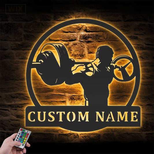 Gym LED Metal Sign - Wix Decor