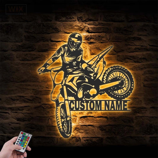 Mountain Bike LED Metal Sign - Wix Decor
