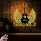 Guitar LED Metal Sign 