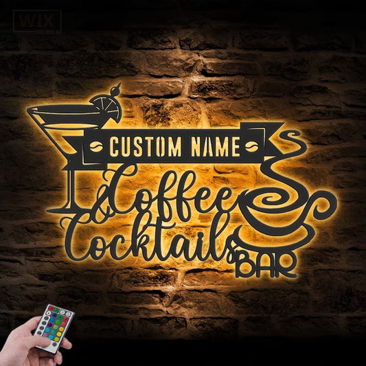 Coffee Shop Led Metal Sign - Wix Decor