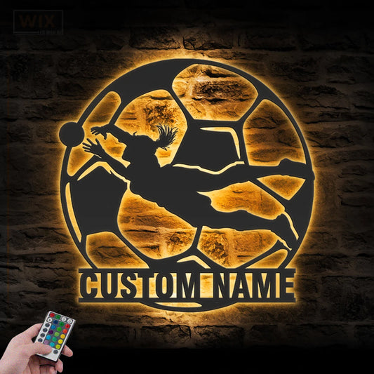 Soccer LED Metal Sign - Wix Decor