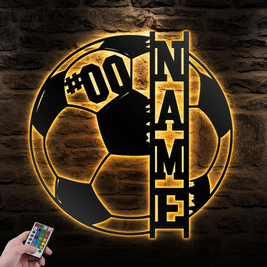 Soccer LED Metal Sign - Wix Decor