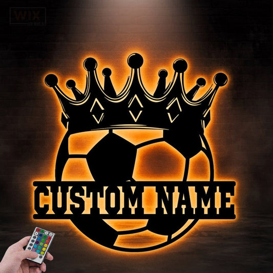 Soccer LED Metal Sign - Wix Decor