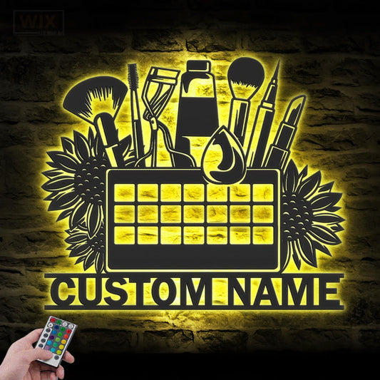 Barber & Salon Led Metal Sign