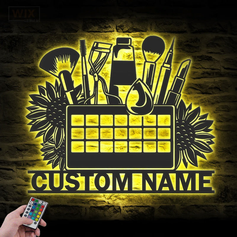 Barber & Salon Led Metal Sign - Wix Decor