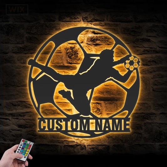 Soccer LED Metal Sign - Wix Decor
