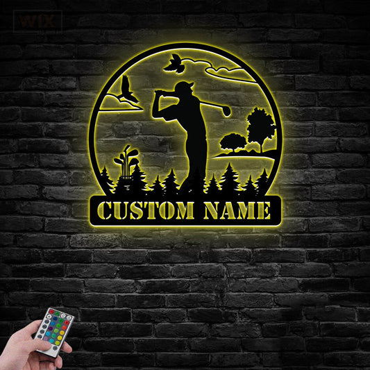 Golf LED Metal Sign - Wix Decor