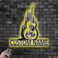 Guitar LED Metal Sign 