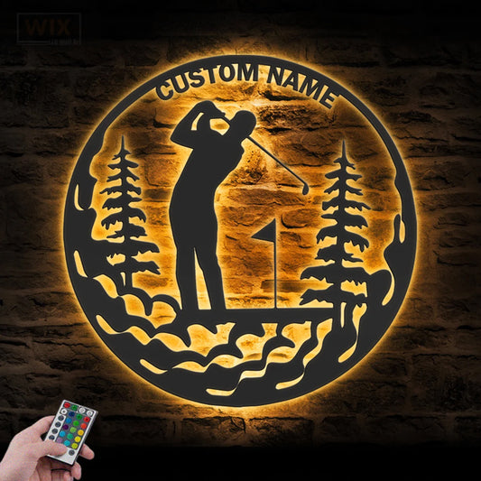 Golf LED Metal Sign - Wix Decor