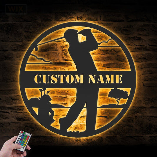 Golf LED Metal Sign - Wix Decor