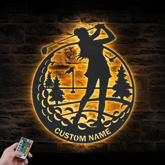 Golf LED Metal Sign - Wix Decor