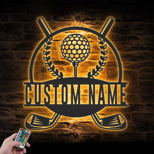 Golf LED Metal Sign - Wix Decor