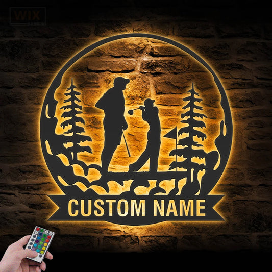 Gofl LED Metal Sign 