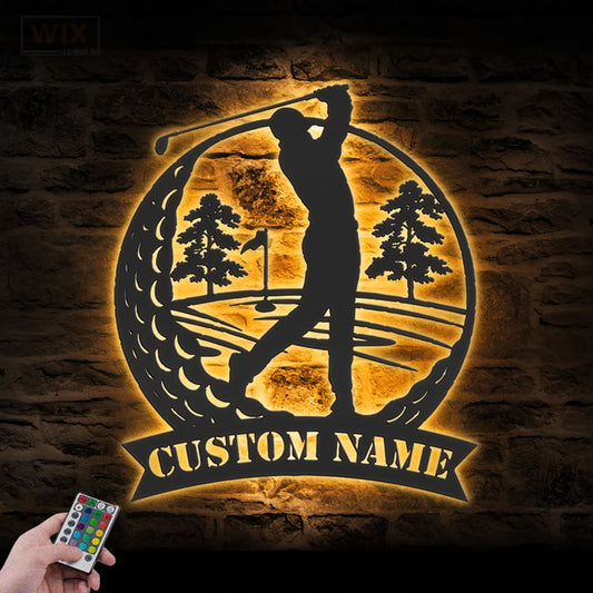 Golf LED Metal Sign - Wix Decor