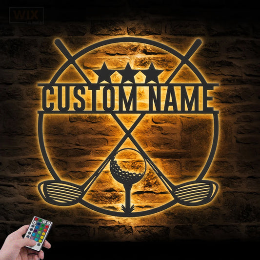 Golf LED Metal Sign - Wix Decor