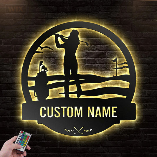 Golf LED Metal Sign